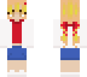girl with red shirt and white jacket?