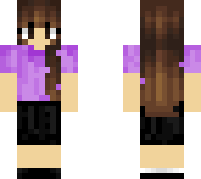 old skin - brunette purple short sleeve shirt