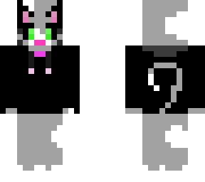 white spotted cat in black hoodie