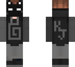 black and gray hoodie karl jacobs skin