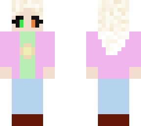 kawaii girl with pink sweater