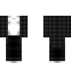 ob - black plaid coat w/ shirt & black pants