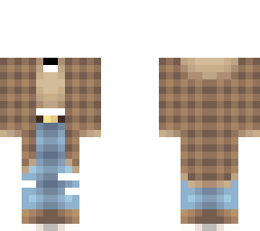 ob - casual tan plaid coat w/ tshirt & jeans