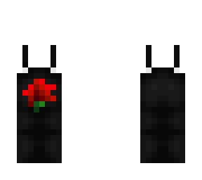 ob - black overalls w/ rose