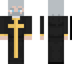 old priest with big arms