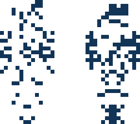 blue pixel man