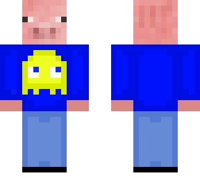 pig with pacman shirt with shoes (not really)