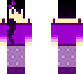 pretty purple pajama girl