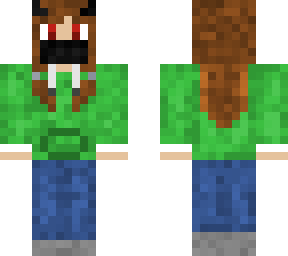 green hoodie girl