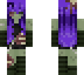 purple hair zombie girl