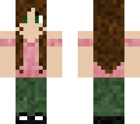 girl in pink shirt with cargos