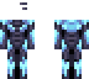 black and blue mecha suit - base
