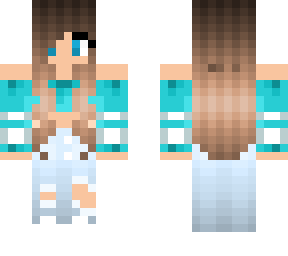 Casual girl Blue eyes | Minecraft Skin
