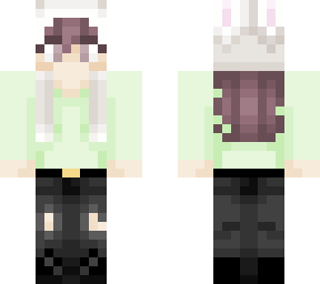 cute girl with bunny hood