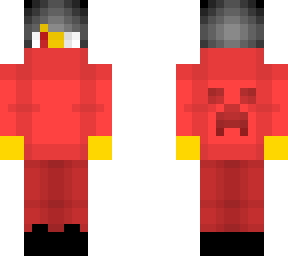 male - red creeper mask