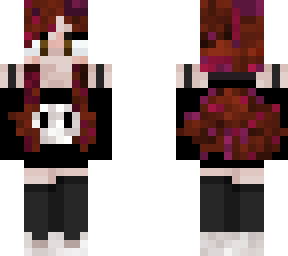 emo girl pink-brown ponytail