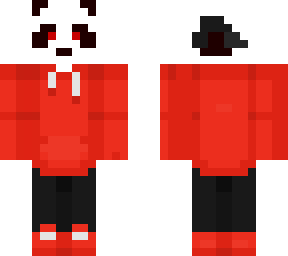 panda in red pullover