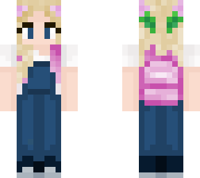 girl with pink backpack