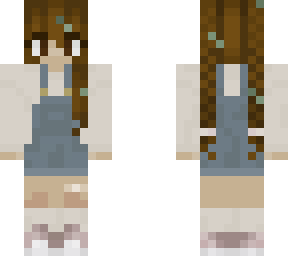 overall girl with braids