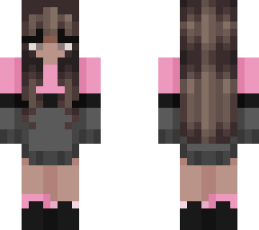 .gray and pink girl.