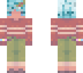blue haired enby person