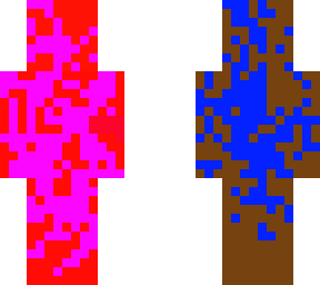 red brown pink blue