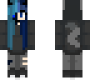blue hair wolf