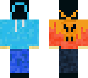 calm ice and flamed back