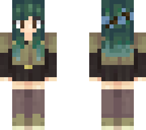 green hair - outfit