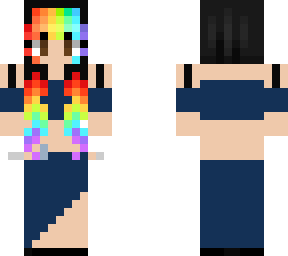 rainbow hair girl skin