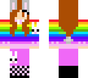cute rainbow bunny girl