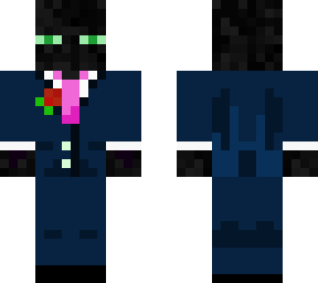enderman in a blue suit