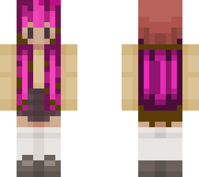 wilburs outfit dsmp but female with pink hair :d
