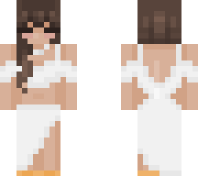 . pretty white dress brunette