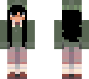 green girl (black hair)