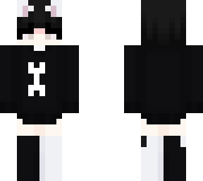 femboy black and white bone sweater puppy-cat