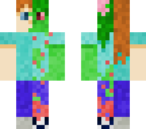 half girl, half zombie, but there’s a brain sticking out