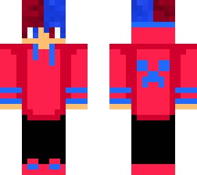 red and blue skin