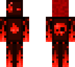 red flame skull character