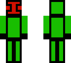 green with red mask