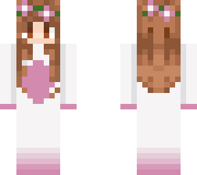 pink onside with flower crown