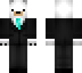 polar bear with light blue suit