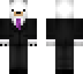 polar bear with purple suit