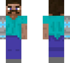 robotic steve with moustache