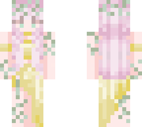 pink hair yellow dress :d