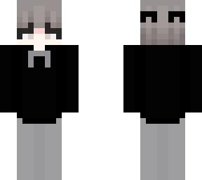 silver hair black sweater thing femboy