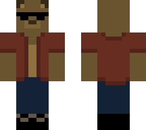 bear in button up and sunglasses