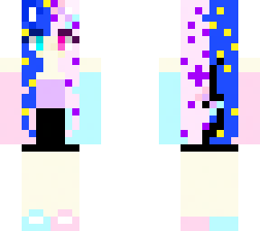 cute mc fan girl outfit blue and pink