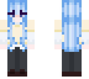 blue haired girl