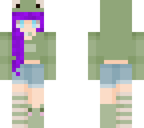frog girl purple hair